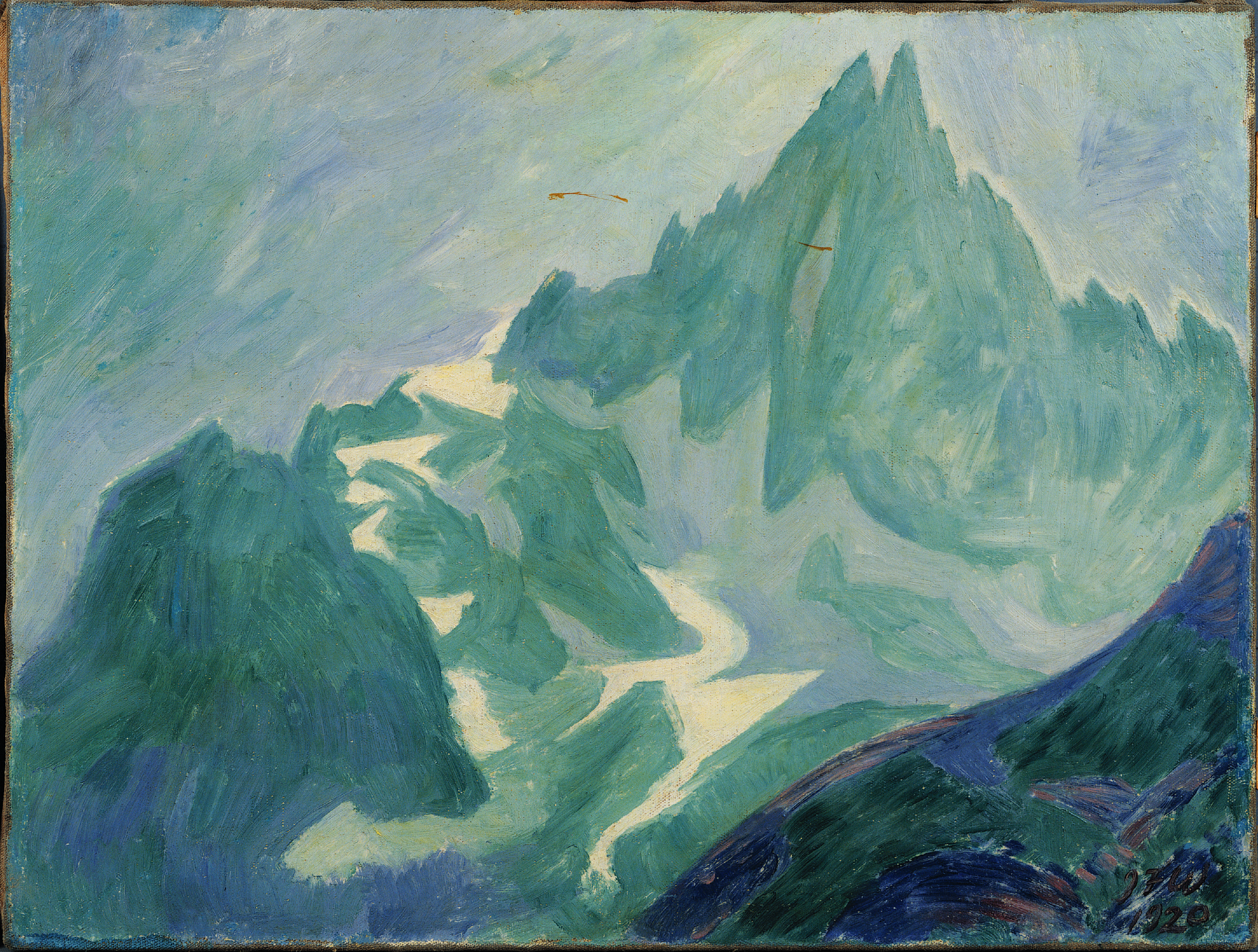 Foto: J.F. Villumsen – L'aiguille verte, Charmonix, 1920